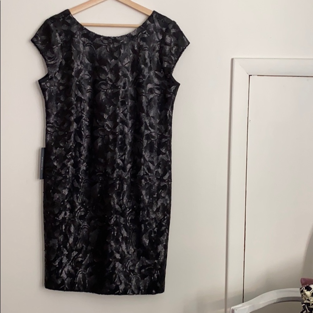 NWT LIMITED Black sequin sheath dress cap sleeve